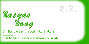 matyas woog business card